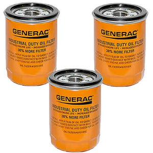 Generac 070185E OEM RV 90mm High Capacity Generator Oil Filter - Extends Engine Life, 30% More Filter - Pack of 3 0K06950SRV