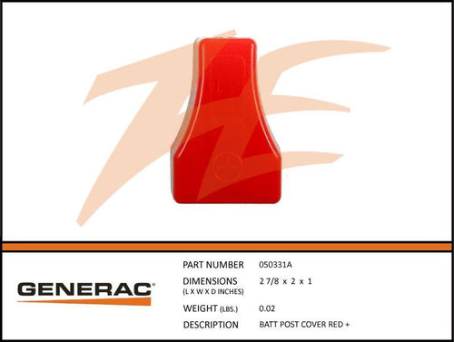 Generac 050331A BATT POST Cover RED + Dropshipped from Manufacturer