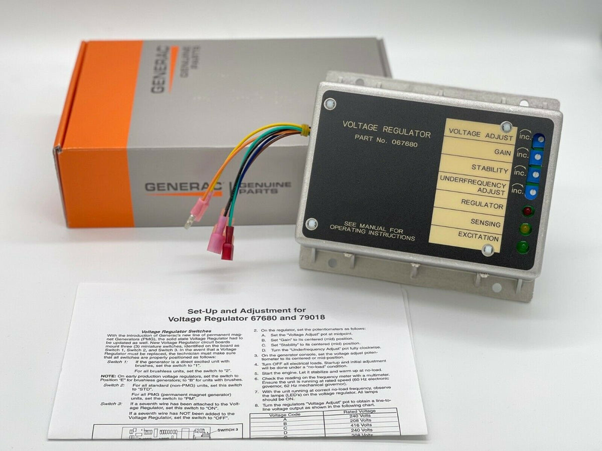 Generac 67680 OEM RV Guardian Generator Voltage Regulator 0676800SRV