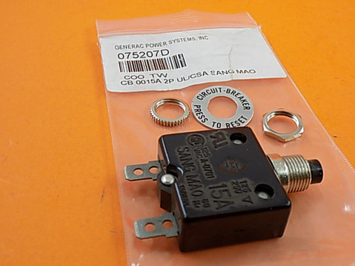 Generac 075207D CIRCUIT BREAKER 15AMP (PWY) - AnyRvParts.com