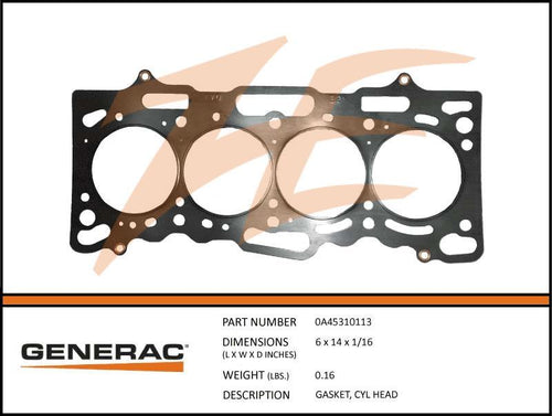 Generac 0A45310113 Gasket CYL HEAD Product is OBSOLETE Dropshipped from Manufacturer
