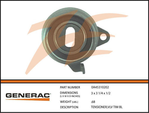 Generac 0A45310202 Tensioner VLV TIM BL Product is OBSOLETE Dropshipped from Manufacturer