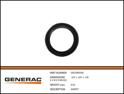 Generac 0A53990246 Gasket Product is OBSOLETE Dropshipped from Manufacturer