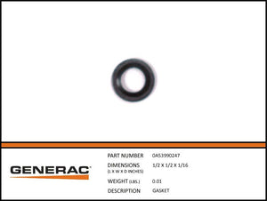Generac 0A53990247 Gasket Dropshipped from Manufacturer