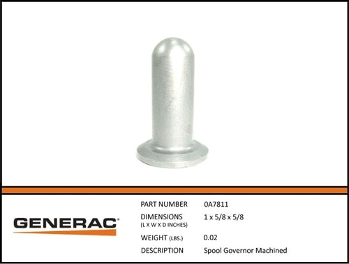 Generac 0A7811 Governor Machined Spool