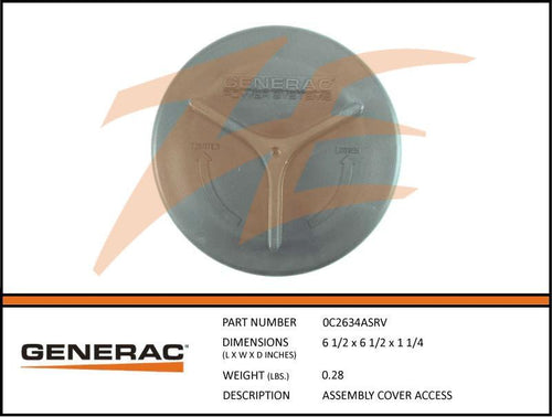 Generac 0C2634ASRV  Assembly   Cover ACCESS Dropshipped from Manufacturer