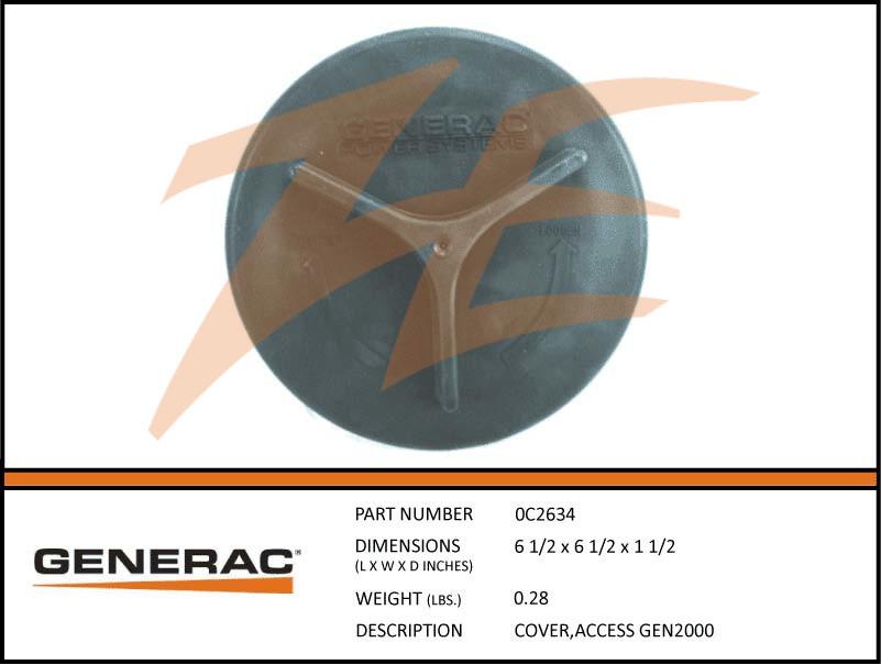 Generac 0C2634 Cover,ACCESS GEN2000 Product is OBSOLETE Dropshipped from Manufacturer