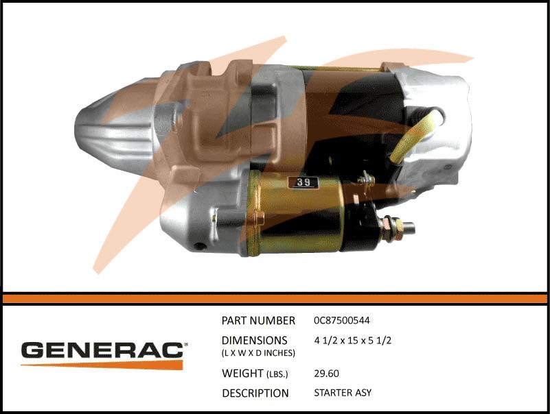 Generac 0C87500544 Starter Assembly Product is OBSOLETE Dropshipped from Manufacturer
