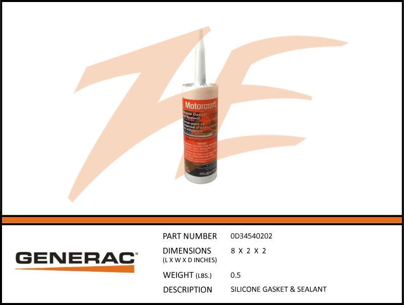 Generac 0D34540202 SILICONE Gasket & SEALANT Product is OBSOLETE Dropshipped from Manufacturer