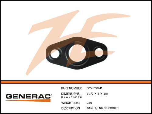 Generac 0D58250241 Gasket, Engine Oil COOLER Product is OBSOLETE Dropshipped from Manufacturer