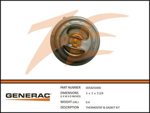 Generac 0D58250481 Thermostat & Gasket KIT Product is OBSOLETE Dropshipped from Manufacturer