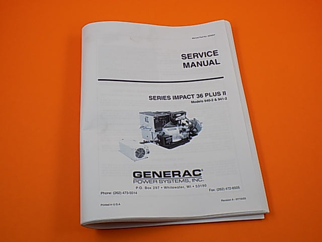 Generac 0D9057 Manual  00940-2  000941-2 impact - AnyRvParts.com