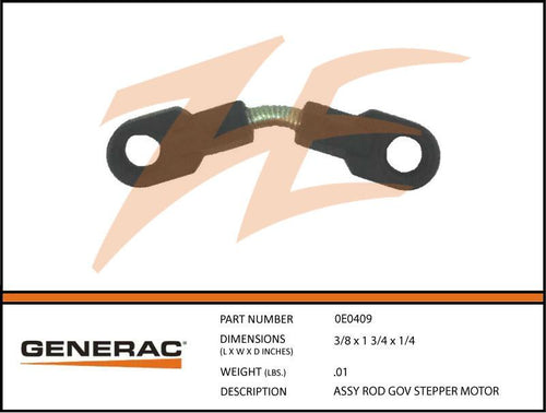 Generac 0E0409  Assembly  ROD Governor STEPPER MOTOR Dropshipped from Manufacturer