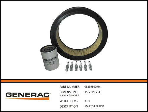 Generac 0E259800PM SM KIT 4.3L HSB Dropshipped from Manufacturer