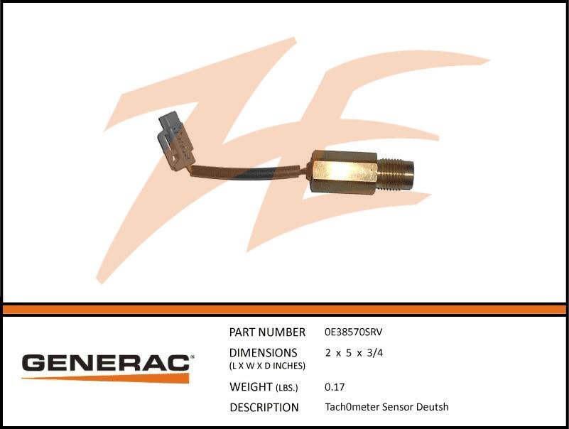 Generac 0E38570SRV TACHOMETER SENSOR DEUTSH Product is OBSOLETE Dropshipped from Manufacturer OBSOLETE
