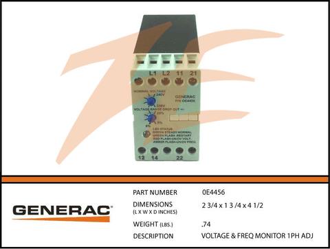 Generac 0E4456 Voltage and Frequency Monitor 1 Phase Product is OBSOLETE Dropshipped from Manufacturer