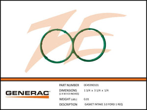 Generac 0E45990101 Intake Gasket 3.0L Ford Product is OBSOLETE Dropshipped from Manufacturer OBSOLETE