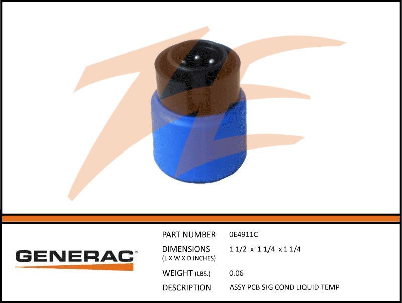 Generac 0E4911C  Assembly  PCB SIG COND LIQUID TEMP Product is OBSOLETE Dropshipped from Manufacturer