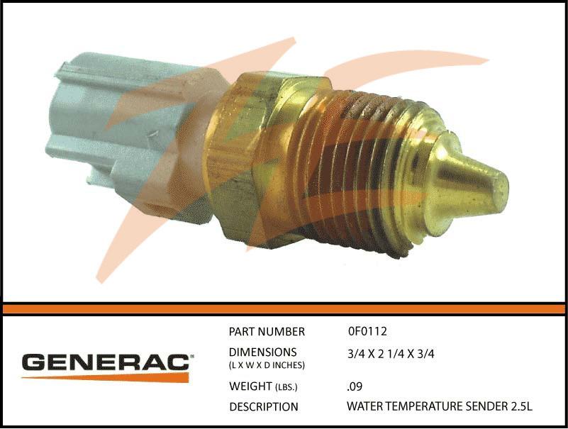 Generac 0F0112 Water TEMPERATURE Sender 2.5L Product is OBSOLETE Dropshipped from Manufacturer