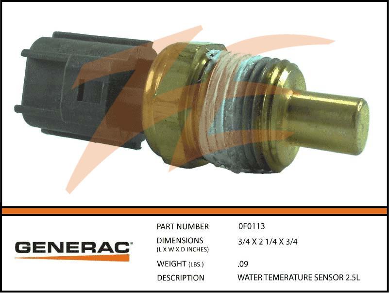 Generac 0F0113 Water TEMERATURE SENSOR 2.5L Product is OBSOLETE Dropshipped from Manufacturer