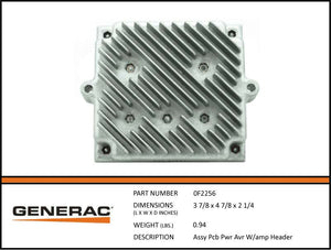 Generac 0F2256  Assembly  PCB PWR AVR W/AMP HEADER Dropshipped from Manufacturer