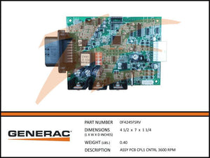 Generac 0F4245FSRV Control PCB CPL1 Assembly 3600 RPM Dropshipped from Manufacturer