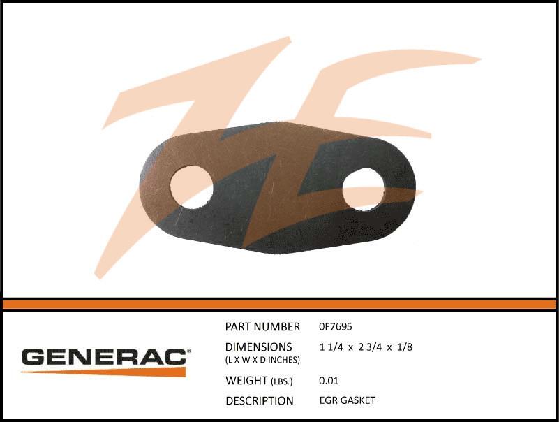 Generac 0F7695 EGR Gasket Dropshipped from Manufacturer