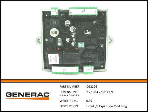 Generac 0G3226 H-PNL I/O EXPANSION MOD PROG Dropshipped from Manufacturer