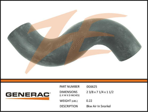 Generac 0G6625 8kW Air Intake Snorkel Dropshipped from Manufacturer