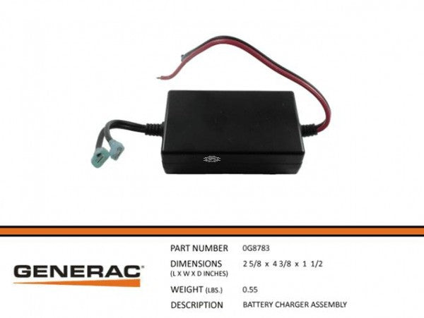 Generac 0G8783 BATTERY CHARGER  Assembly Dropshipped from Manufacturer