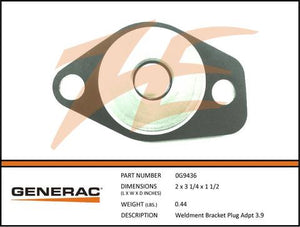 Generac 0G9436 Bracket Plug Adapter 3.9 Dropshipped from Manufacturer