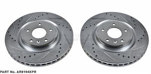 Power Stop Cross-Drilled and Slotted Brake Rotors Front AR8194XPR
