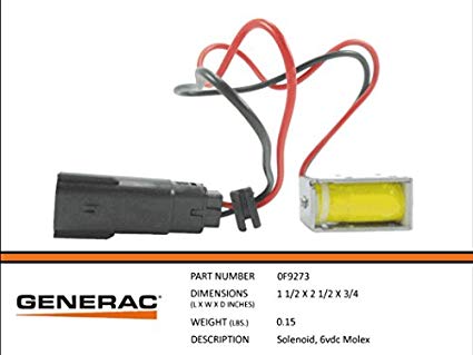 Generac 0F9273 6VDC Molex Choke Solenoid Dropshipped from Manufacturer