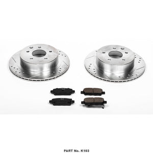 Power Stop K103 1-Click Z23 Evolution Sport Drilled and Slotted Rear Brake Kit