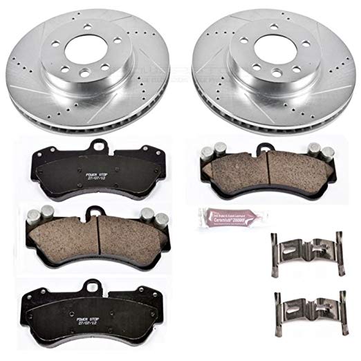 Power Stop K4554 Front Z23 Evolution Brake Kit with Drilled/Slotted Rotors and Ceramic Brake Pads