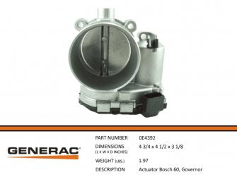Generac 0E4392 ACTUATOR BOSCH 60 Governor Product is OBSOLETE Dropshipped from Manufacturer