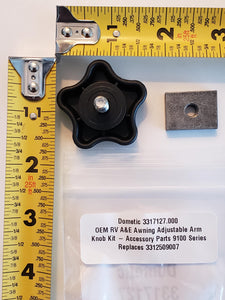 Dometic 3317127.000  (was # 3312509007) OEM RV A&E Awning Adjustable Arm Knob Kit - Accessory Parts 9100 Series