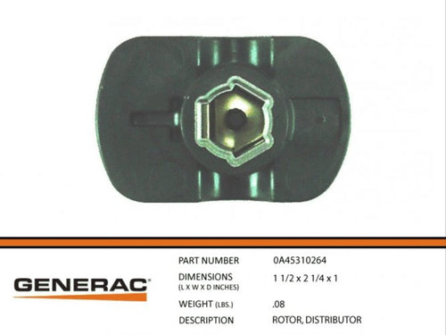 Generac 0A45310264 ROTOR DISTRIBUTOR Product is OBSOLETE Dropshipped from Manufacturer OBSOLETE