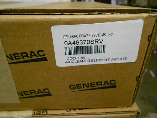 Generac 0A46370SRV AirCleaner Element W/PLATE Product is OBSOLETE Dropshipped from Manufacturer