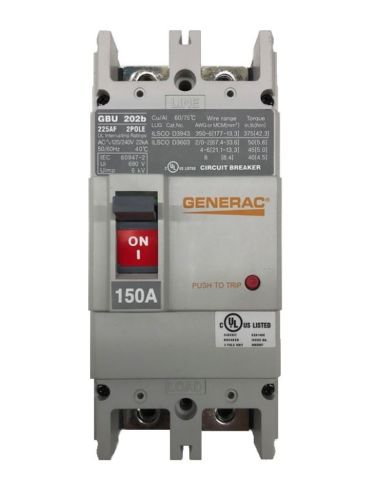 Generac 0K0971 CB 150A 2POLE 240V 225AF Dropshipped from Manufacturer